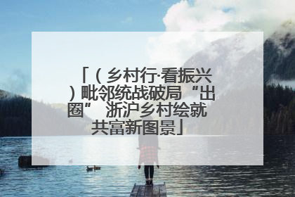 （乡村行·看振兴）毗邻统战破局“出圈” 浙沪乡村绘就共富新图景