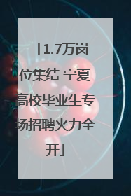 1.7万岗位集结 宁夏高校毕业生专场招聘火力全开