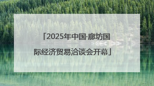 2025年中国·廊坊国际经济贸易洽谈会开幕