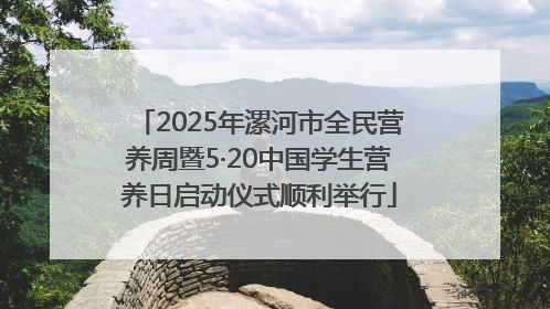 2025年漯河市全民营养周暨5·20中国学生营养日启动仪式顺利举行