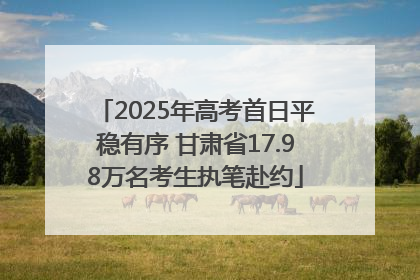 2025年高考首日平稳有序 甘肃省17.98万名考生执笔赴约
