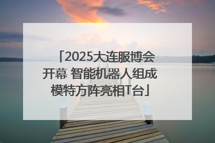 2025大连服博会开幕 智能机器人组成模特方阵亮相T台