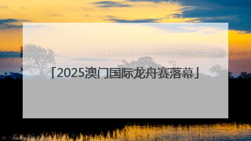 2025澳门国际龙舟赛落幕