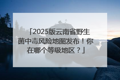 2025版云南省野生菌中毒风险地图发布！你在哪个等级地区？