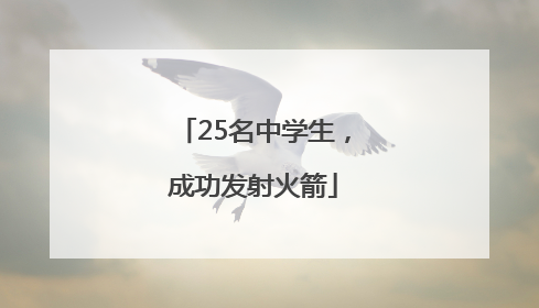 25名中学生，成功发射火箭