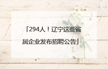 294人！辽宁这些省属企业发布招聘公告