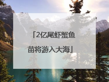 2亿尾虾蟹鱼苗将游入大海