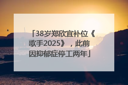 38岁郑欣宜补位《歌手2025》，此前因抑郁症停工两年