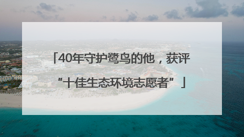 40年守护鹭鸟的他，获评“十佳生态环境志愿者”